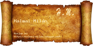 Halmai Milán névjegykártya